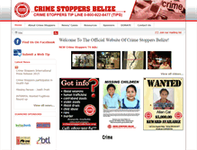 Tablet Screenshot of crimestoppersbelize.org